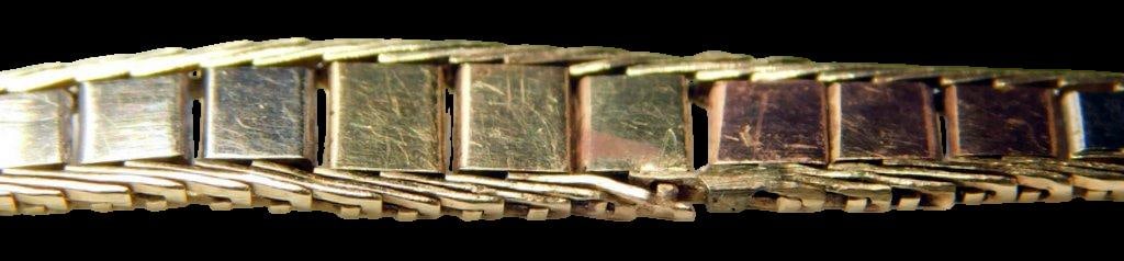 14K Italy Tri-Color Gold Bracelet w/ Box Clasp - 4