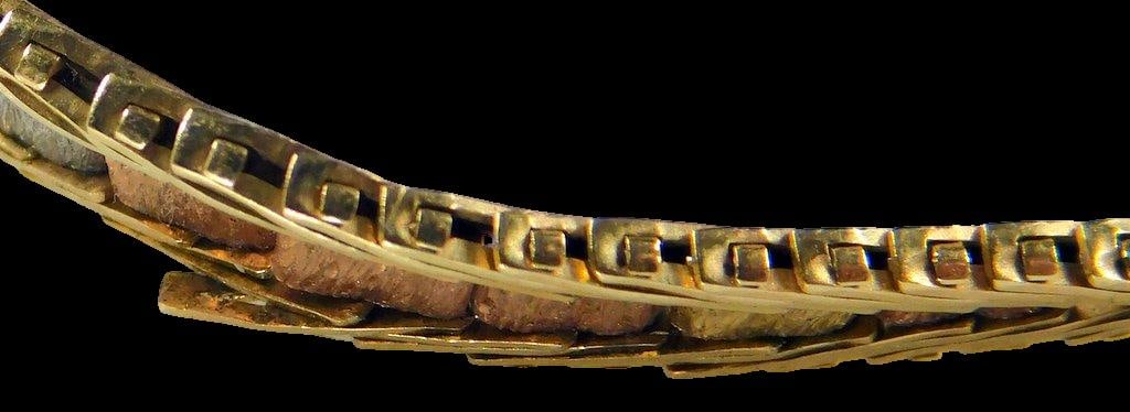 14K Italy Tri-Color Gold Bracelet w/ Box Clasp - 6