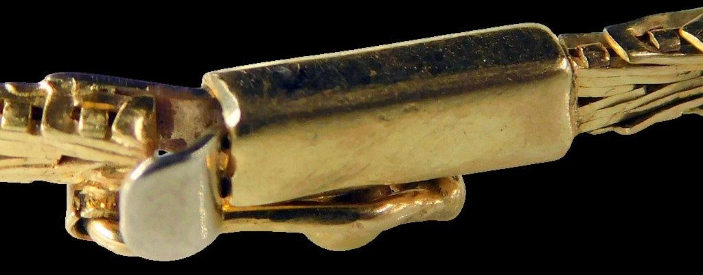 14K Italy Tri-Color Gold Bracelet w/ Box Clasp - 7