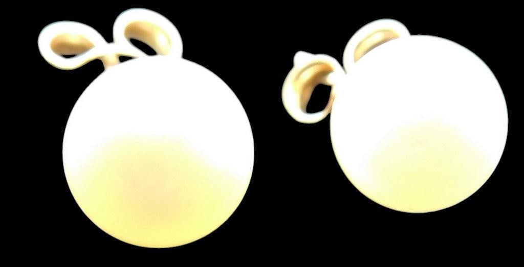 14K Yellow Gold Pearl and Garnet Stud Earrings - 4