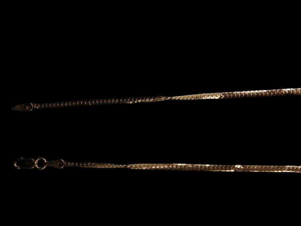 14K Gold V-Shape Necklace w/ Emerald and Diamond Accents - 6