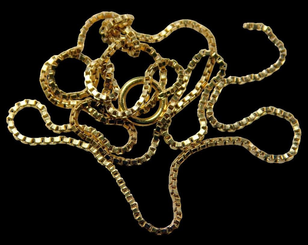 14K Gold Jewelry Lot Including Hoop Earrings and Chain Necklace, Scrap - 2