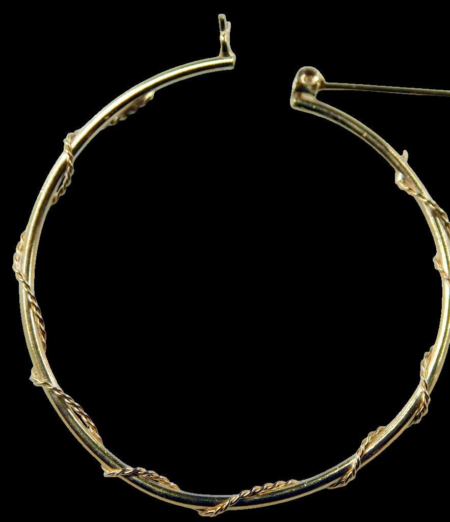 14K Gold Jewelry Lot Including Hoop Earrings and Chain Necklace, Scrap - 3