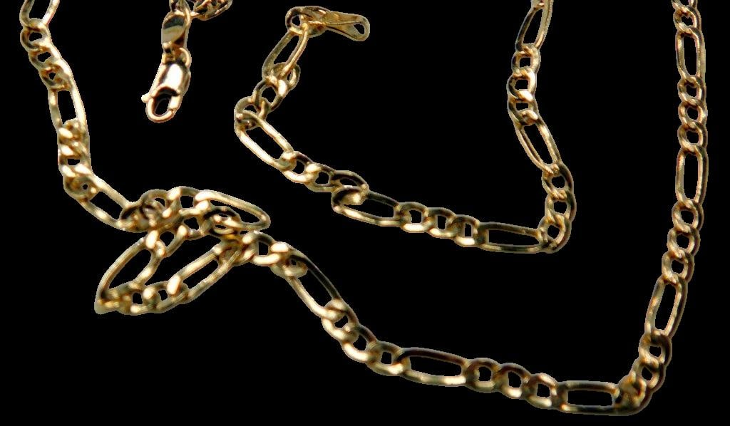 14K Yellow Gold Figaro Chain Necklace - 2