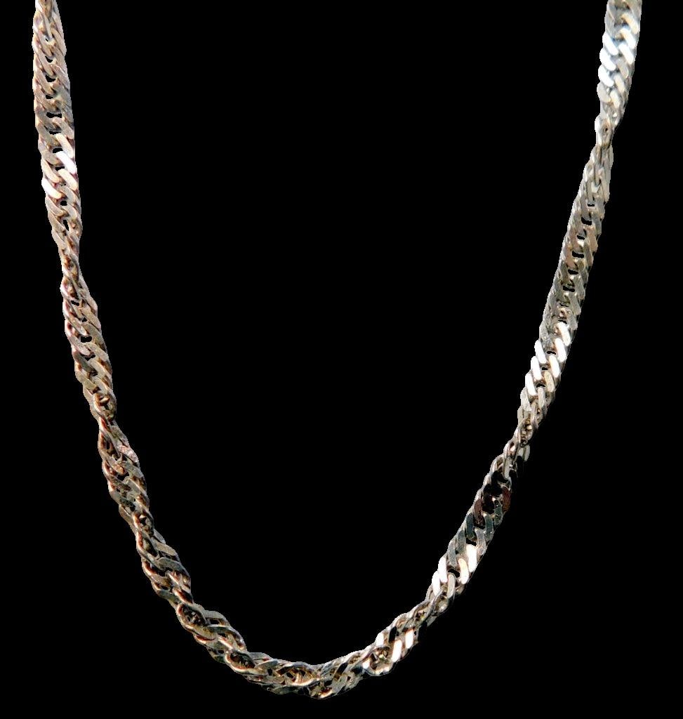 Sterling Silver 925 Twisted Chain Necklace - 2