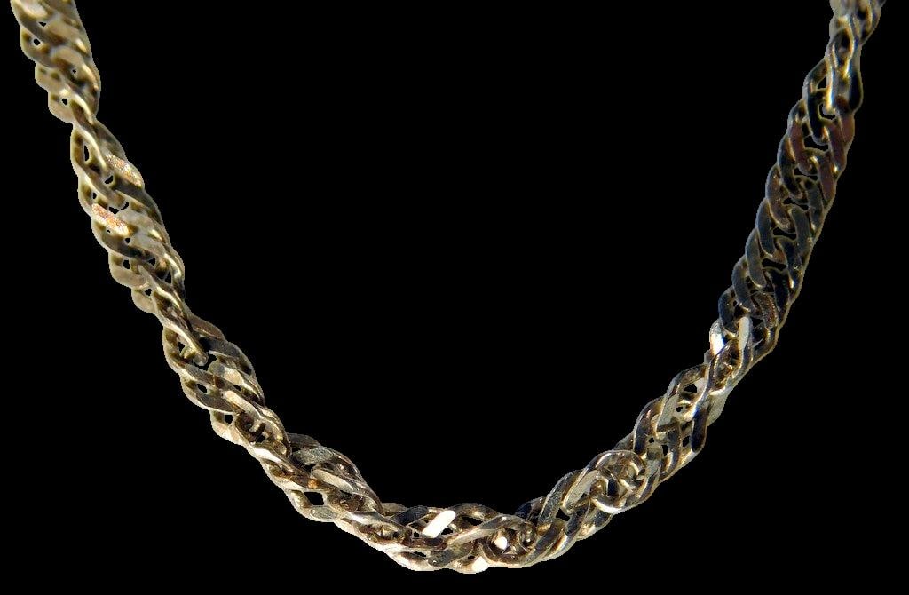 Sterling Silver 925 Twisted Chain Necklace - 5