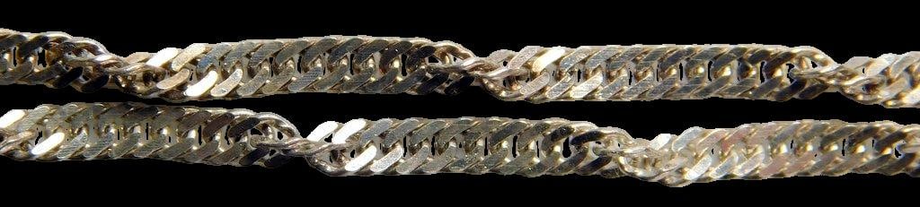 Sterling Silver 925 Twisted Chain Necklace - 6