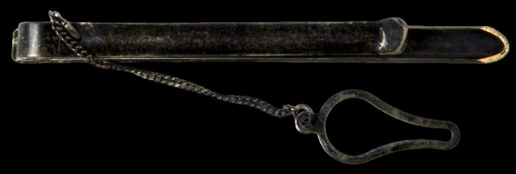 Sterling Silver Marcasite Earrings and Tie Clip - 5