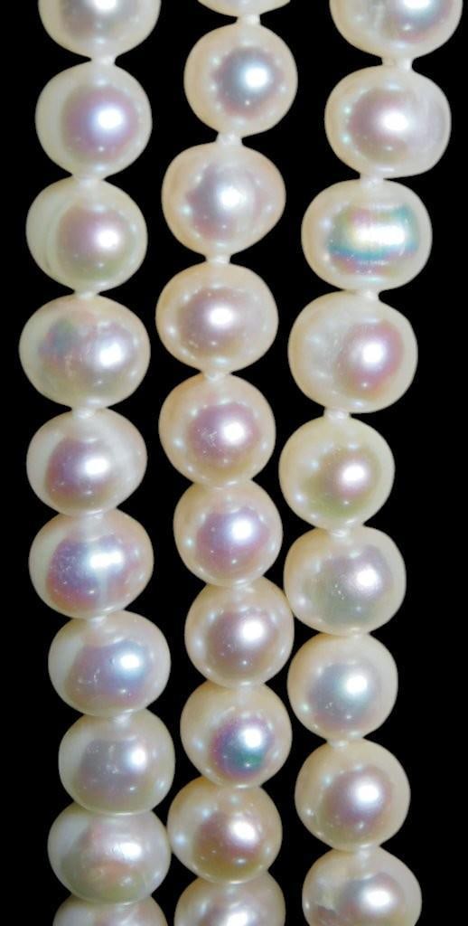 100" Cultured Freshwater Pearl Necklace w/ 7-8mm Pearls, New - 6