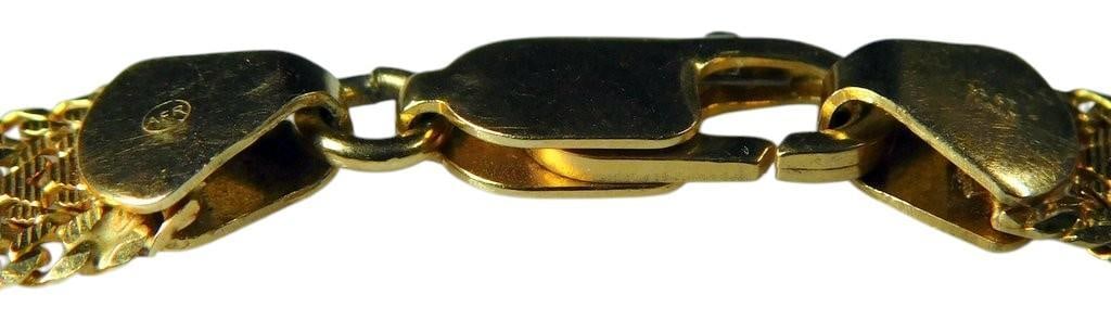 14K Gold Italian Necklace w/ Textured Design - 3