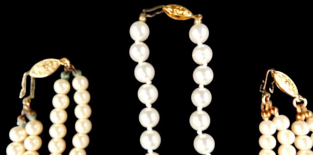Faux Pearl Necklaces w/ Gold-Tone AccentsGrouping, (5) - 5