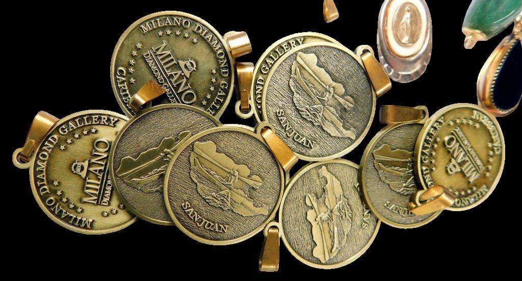 Jewelry and Medallions Grouping Including Pendants, Charms, and Rosary - 7