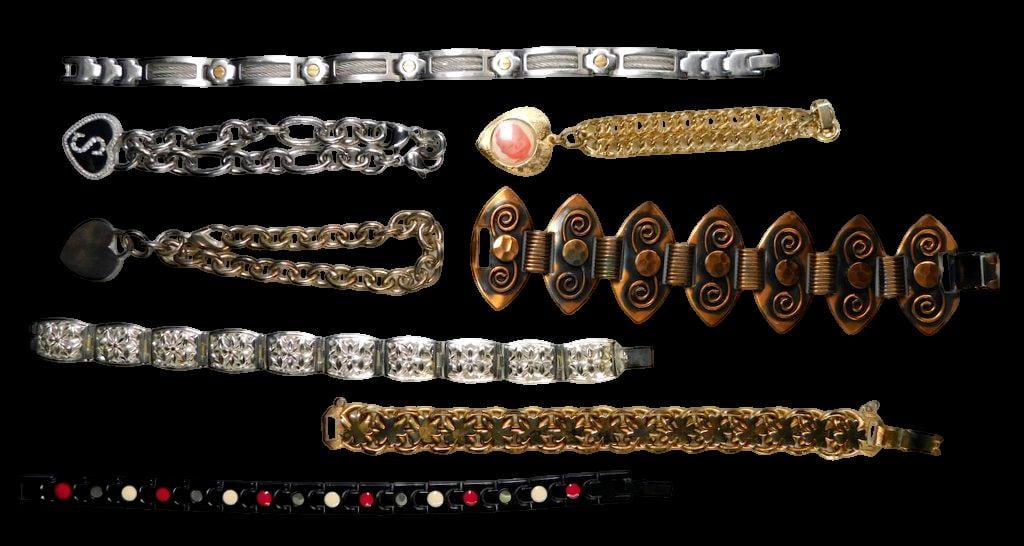 Grouping of Metal and Decorative Bracelets (1 of 9)