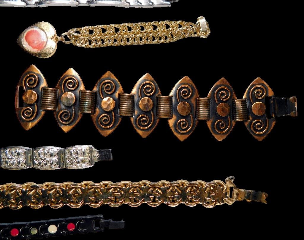 Grouping of Metal and Decorative Bracelets - 2
