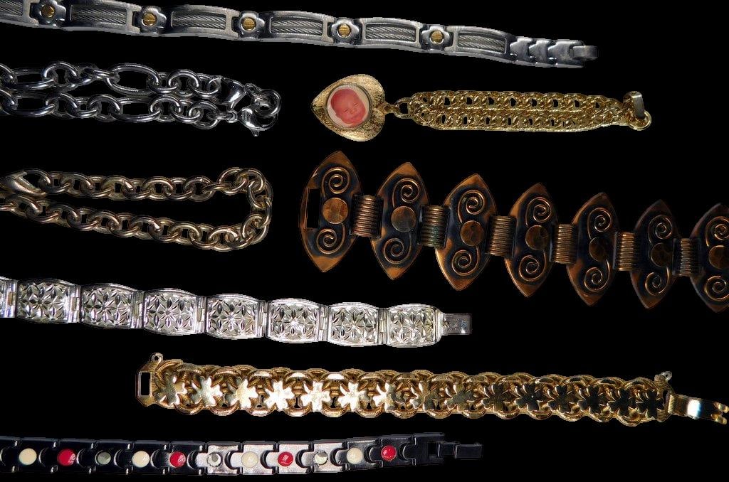 Grouping of Metal and Decorative Bracelets - 7