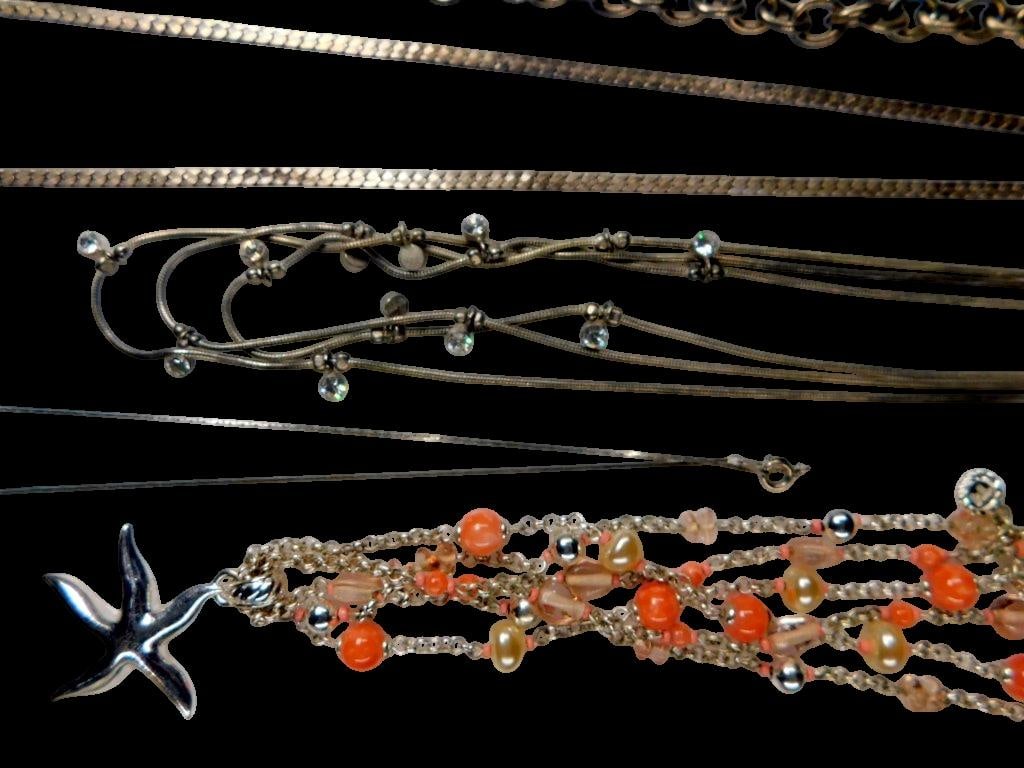 Necklaces Including Stone Pendant and Starfish Charm - 5