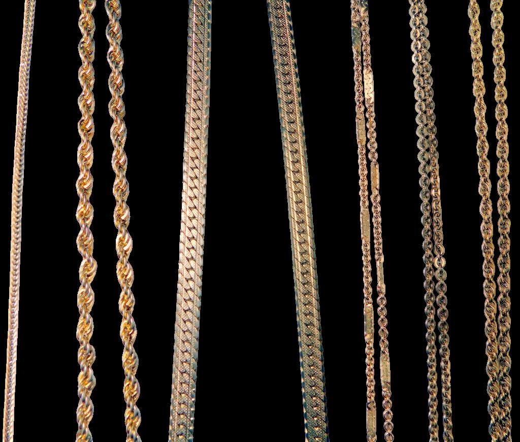Seven Gold-Tone Chain Necklaces in Various Styles - 3