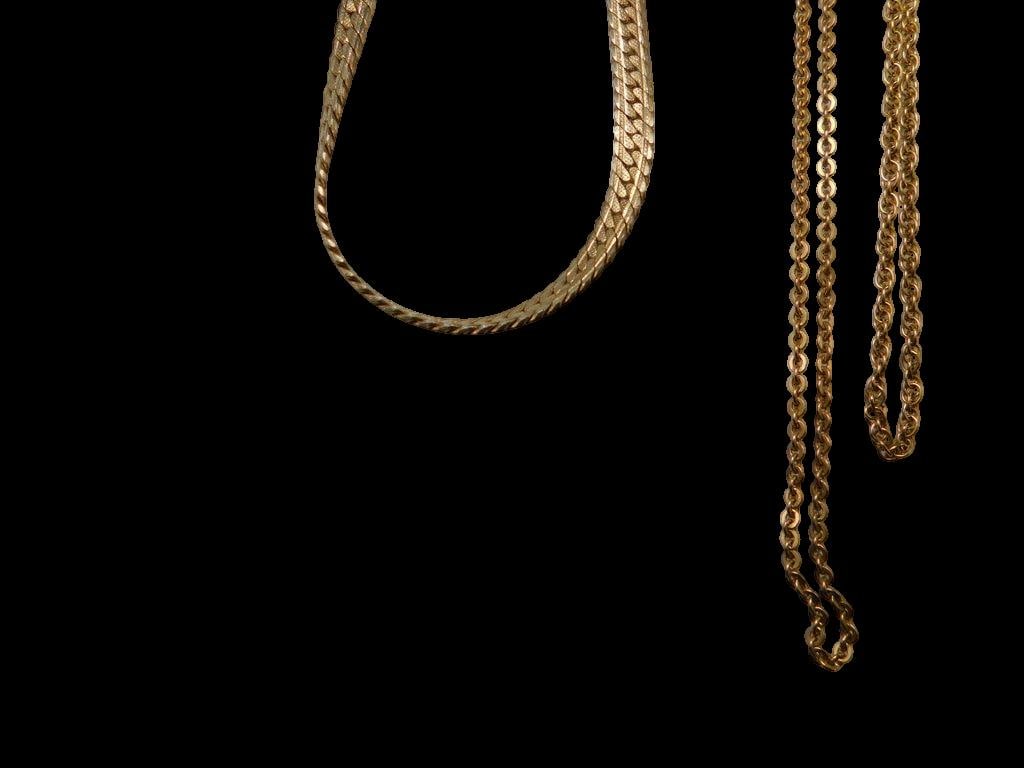 Seven Gold-Tone Chain Necklaces in Various Styles - 5