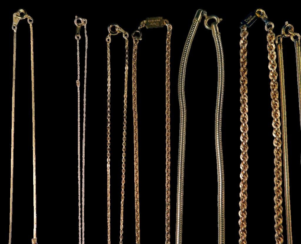 Gold-Tone and Beaded Necklaces w/ Religious and Cameo Pendant Charms - 2