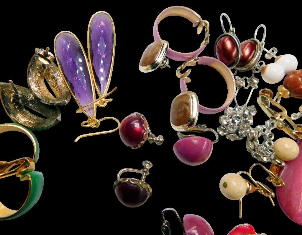 Grouping of Costume Jewelry Earrings and Bracelets - 5