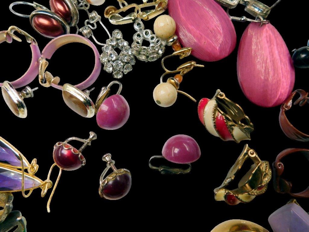 Grouping of Costume Jewelry Earrings and Bracelets - 6