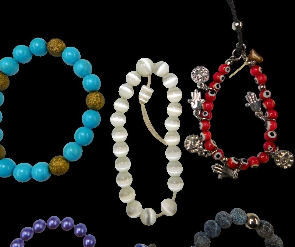 Grouping of Costume Jewelry Earrings and Bracelets - 9