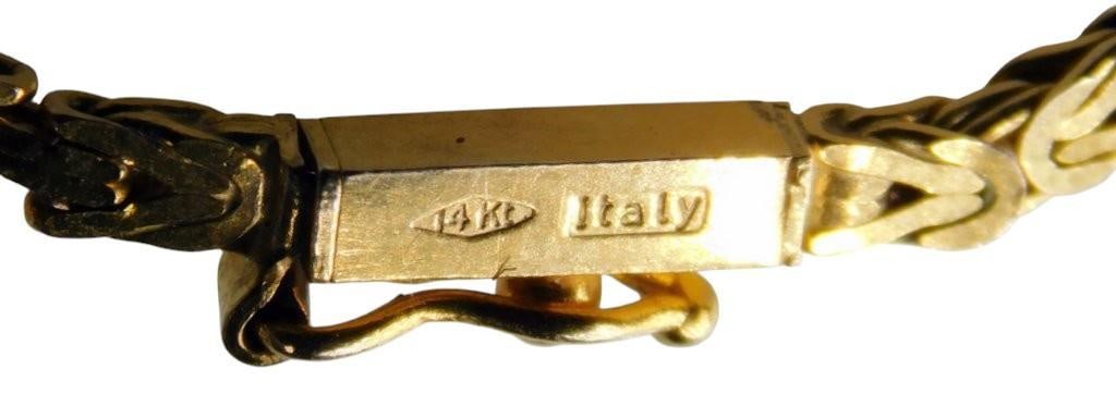 14K Gold Italian Necklace w/ Charms - 5