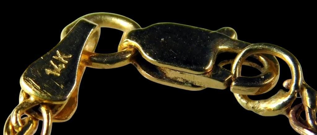 14K Gold Chain Necklace w/ Lobster Clasp - 2