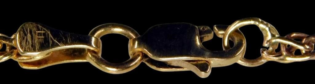 14K Gold Chain Necklace w/ Lobster Clasp - 4