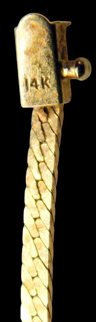 14K Yellow Gold Flat Chain Necklace, 30 Inches Long - 4
