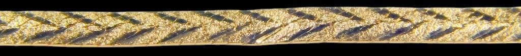 14K Gold Necklace w/ Textured Chevron Pattern - 5