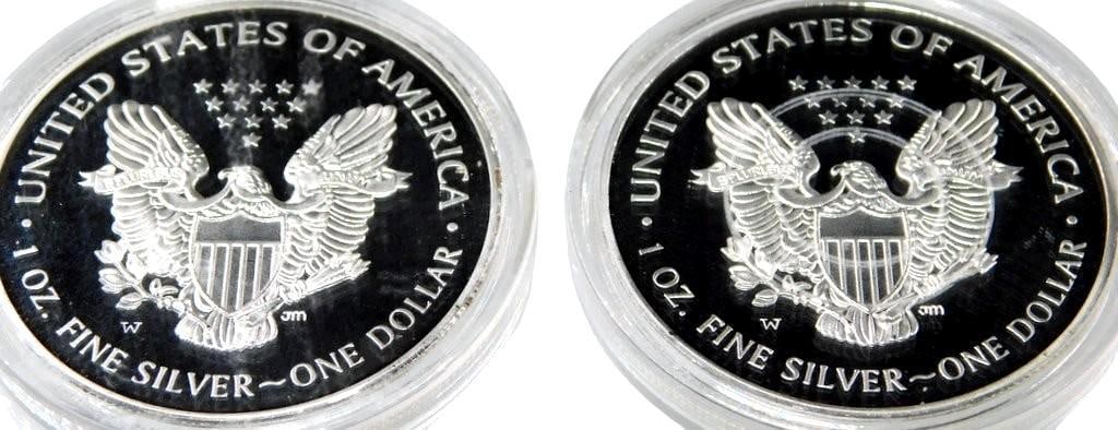 Two 2012 American Silver Eagle Proof Coins in Protective Cases - 3