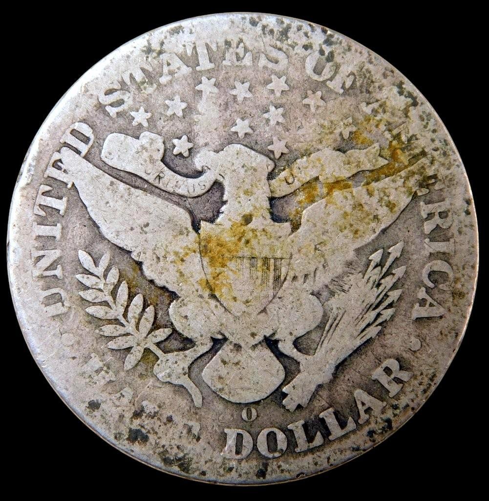 1908-O Barber Half Dollar Silver Coin - 2