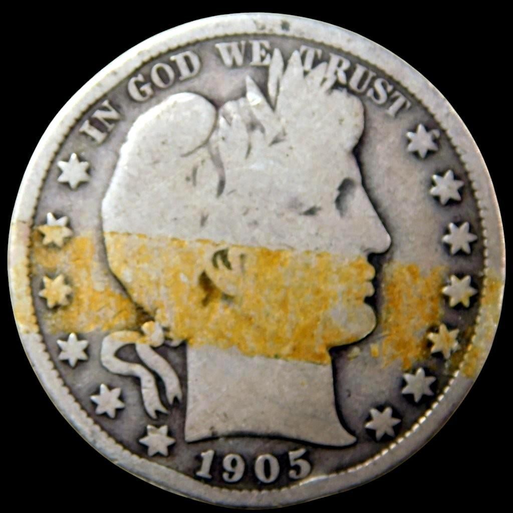 Three Barber Silver Half Dollars, (1903, 1905, 1908) - 6