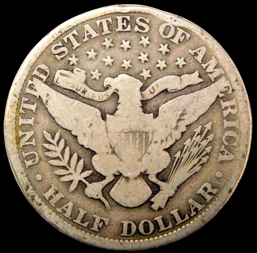 Three Barber Silver Half Dollars, (1903, 1905, 1908) - 7