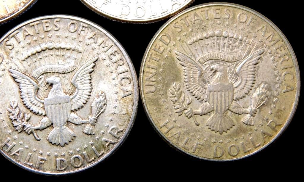 Five 1964 Kennedy Half Dollar Coins - 7