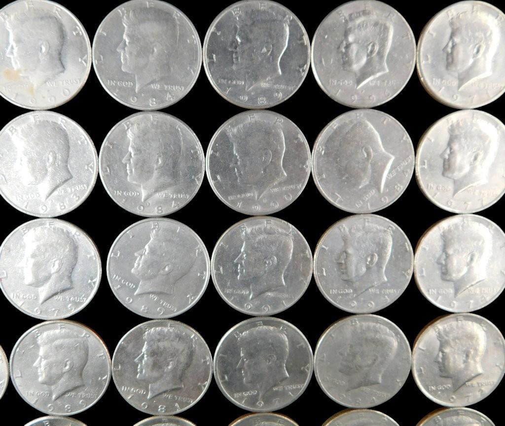 49 Kennedy Half Dollars - Mixed Dates and Mint Marks - 13