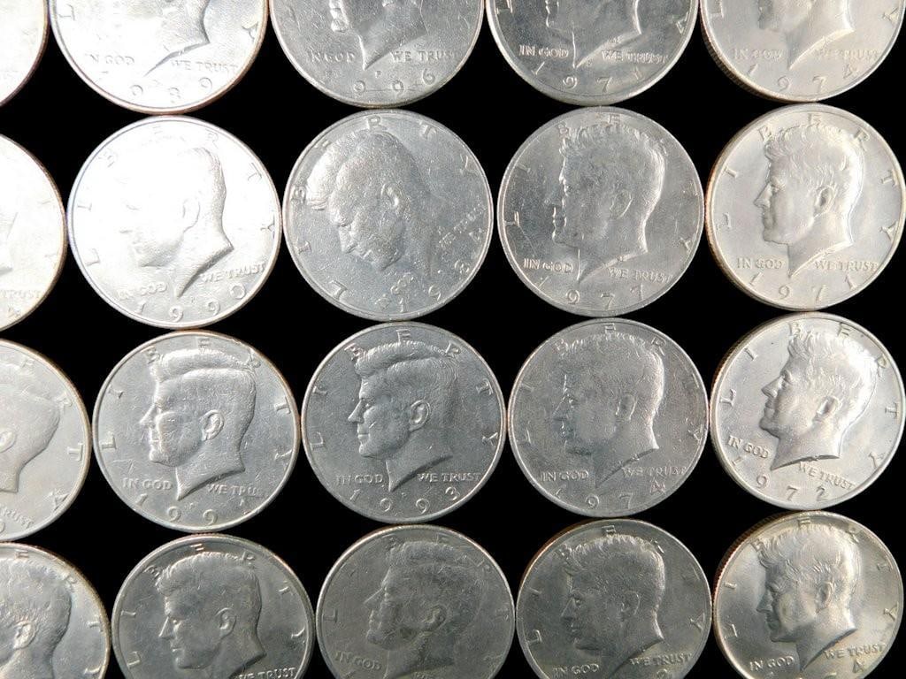 49 Kennedy Half Dollars - Mixed Dates and Mint Marks - 4