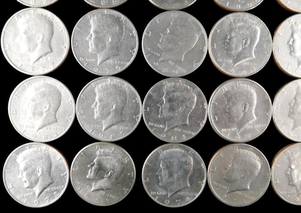 49 Kennedy Half Dollars - Mixed Dates and Mint Marks - 6
