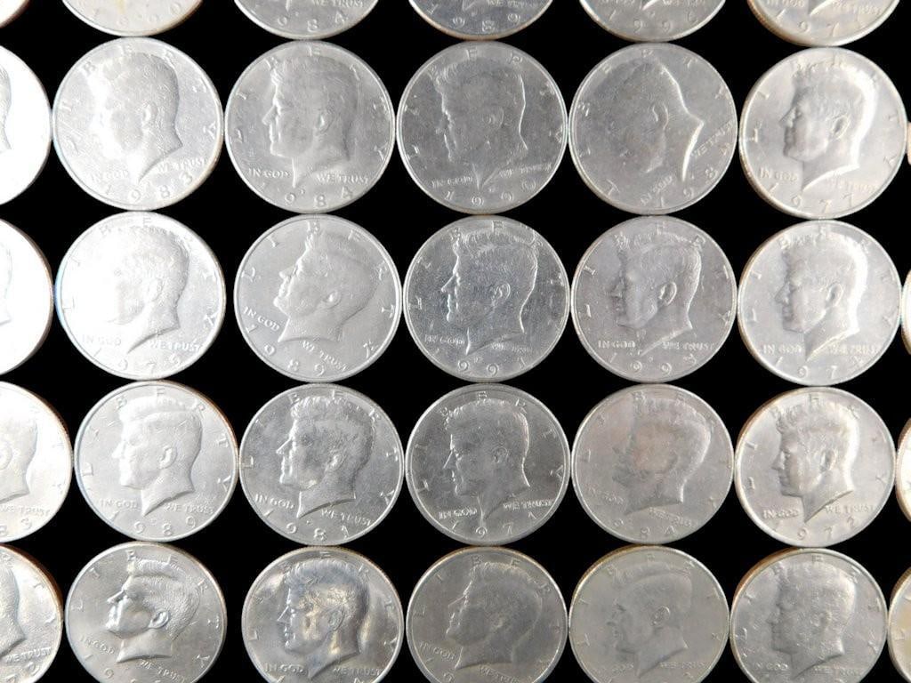 49 Kennedy Half Dollars - Mixed Dates and Mint Marks - 8