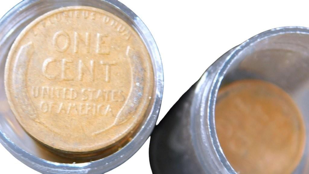 U.S. Wheat Pennies in Five Clear Tubes - 3