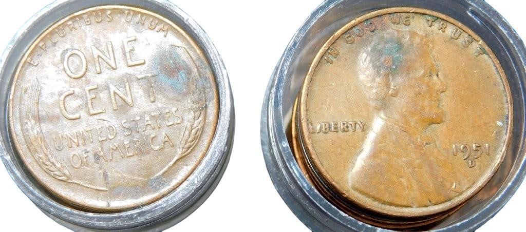 U.S. Wheat Pennies in Five Clear Tubes - 4