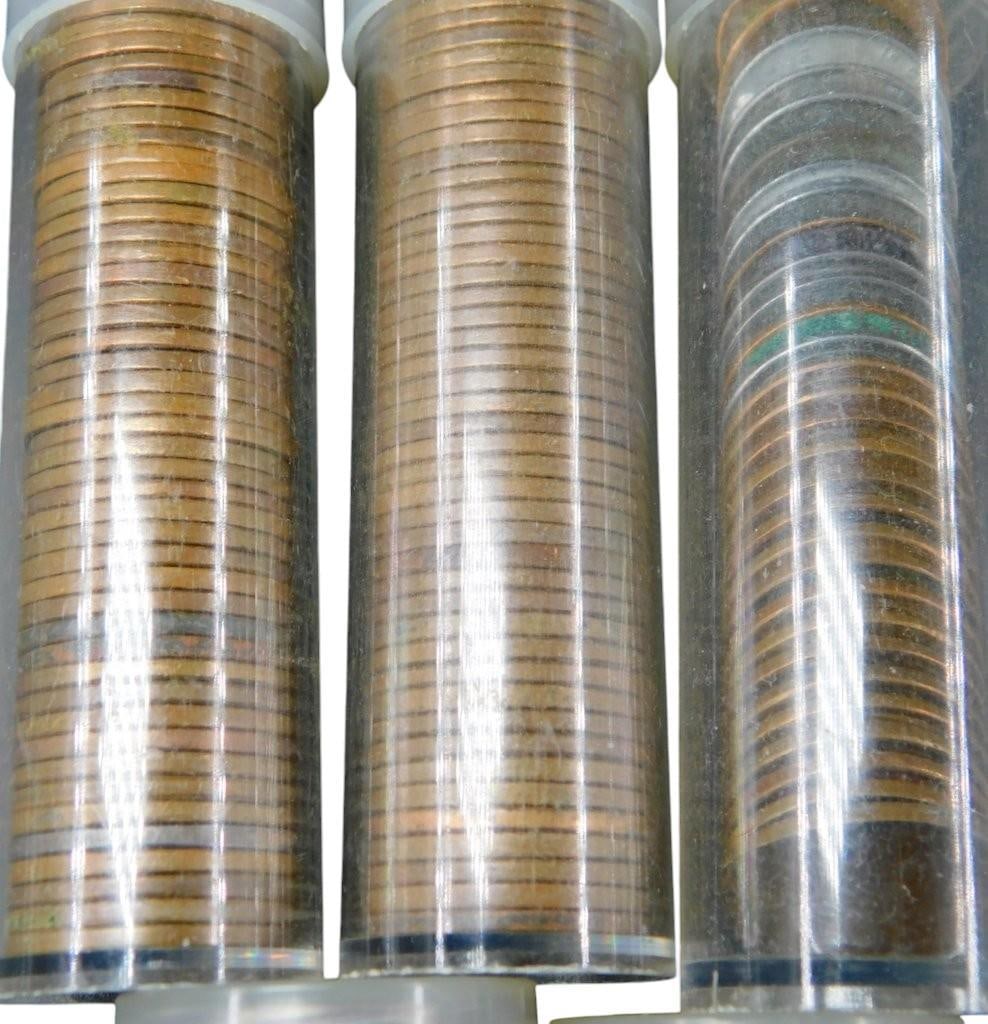 U.S. Wheat Pennies in Five Clear Tubes - 7