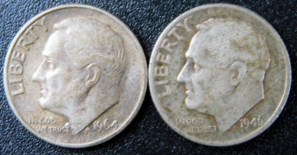 Grouping of U.S. Silver Coins, Including Half Dollars, Quarters, and Dimes - 10