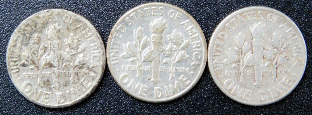Grouping of U.S. Silver Coins, Including Half Dollars, Quarters, and Dimes - 13