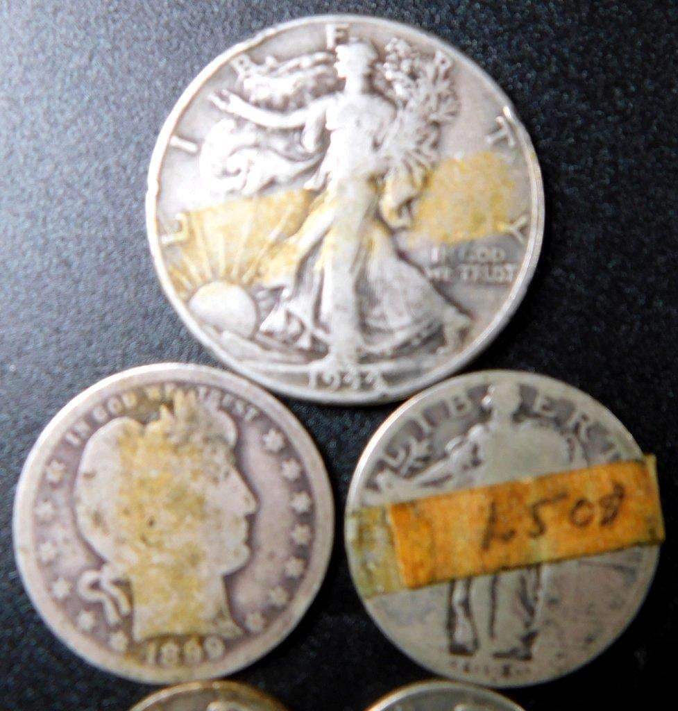 Grouping of U.S. Silver Coins, Including Half Dollars, Quarters, and Dimes - 2