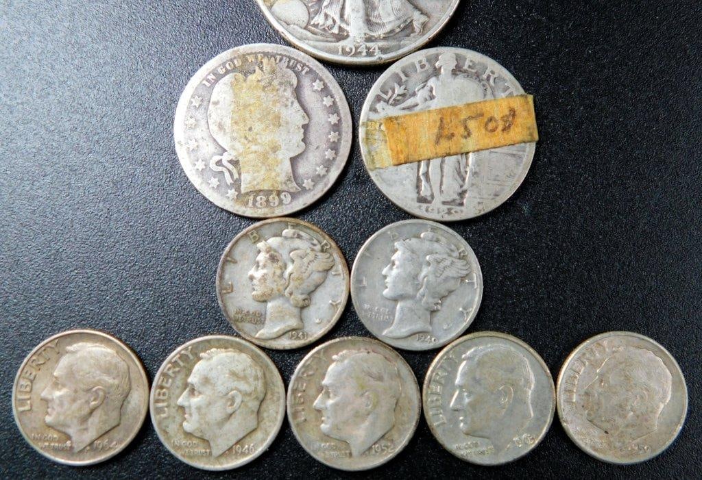 Grouping of U.S. Silver Coins, Including Half Dollars, Quarters, and Dimes - 3