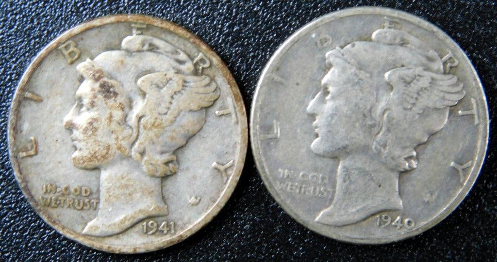 Grouping of U.S. Silver Coins, Including Half Dollars, Quarters, and Dimes - 8