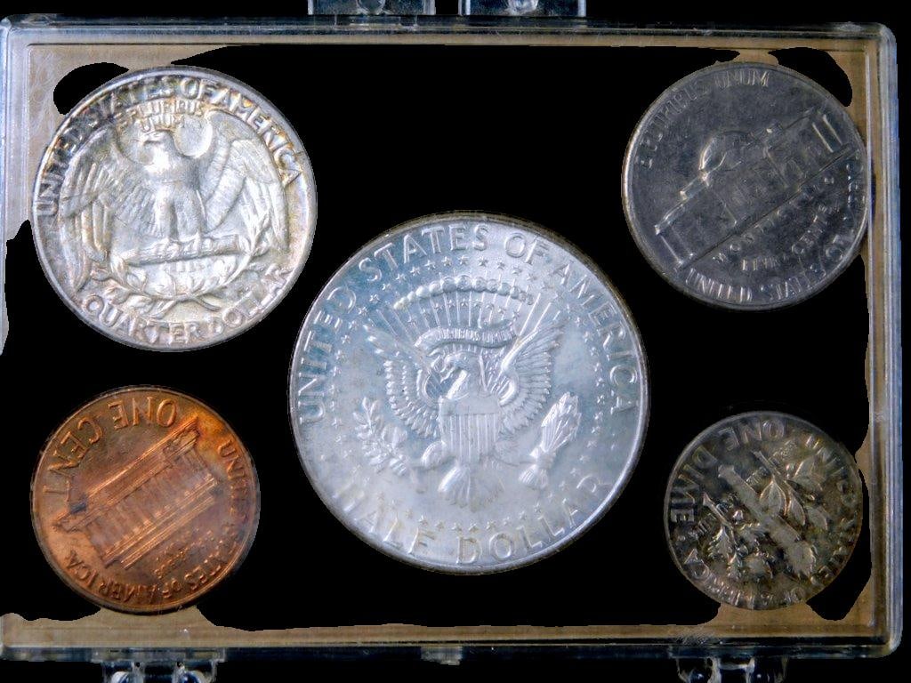 Boy Scouts of America 2010 Centennial Silver Dollar and 1964 U.S. Mint Set - 10