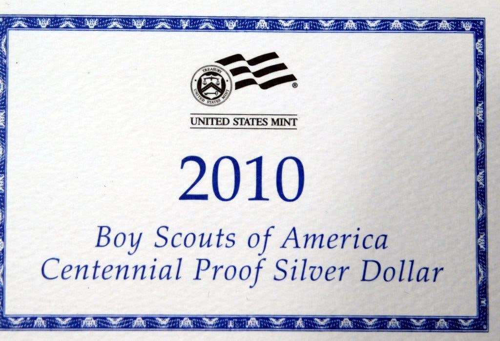 Boy Scouts of America 2010 Centennial Silver Dollar and 1964 U.S. Mint Set - 4